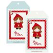 Tarjetas largas con cinta Caperucita Roja 24u Pers
